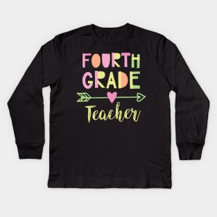 4th Grade Teacher Gift Idea Kids Long Sleeve T-Shirt